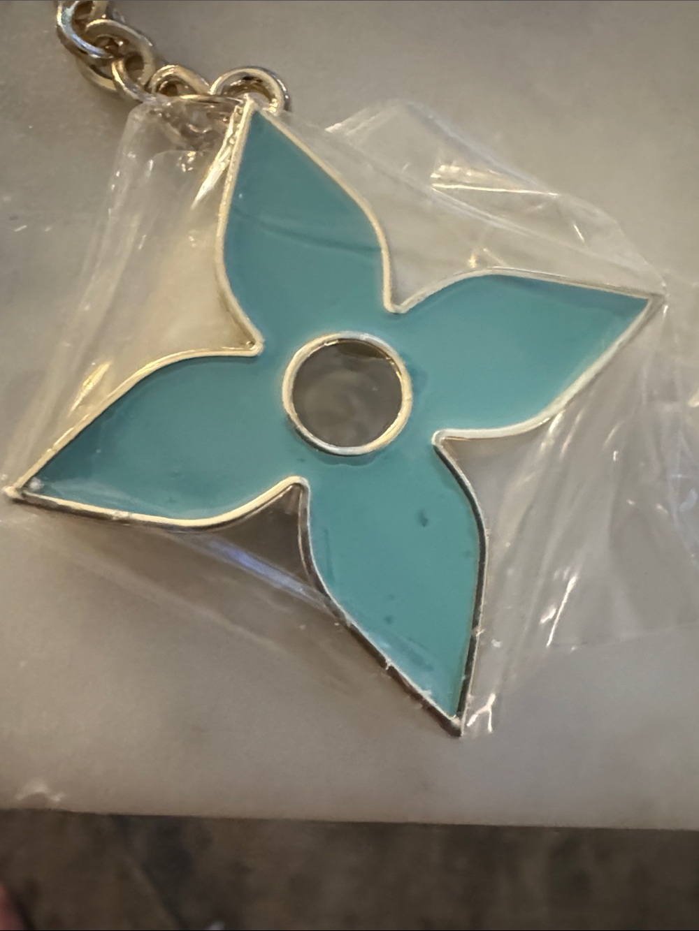 Lv flower necklace charm